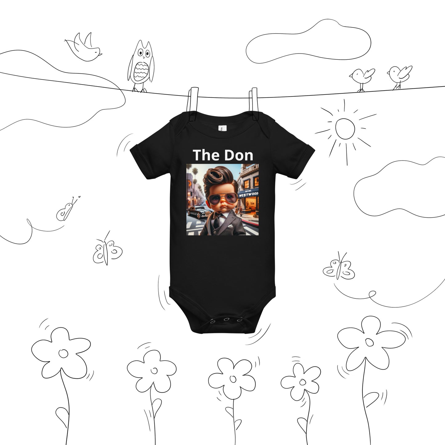 The Don of Westwood-Baby short sleeve one piece