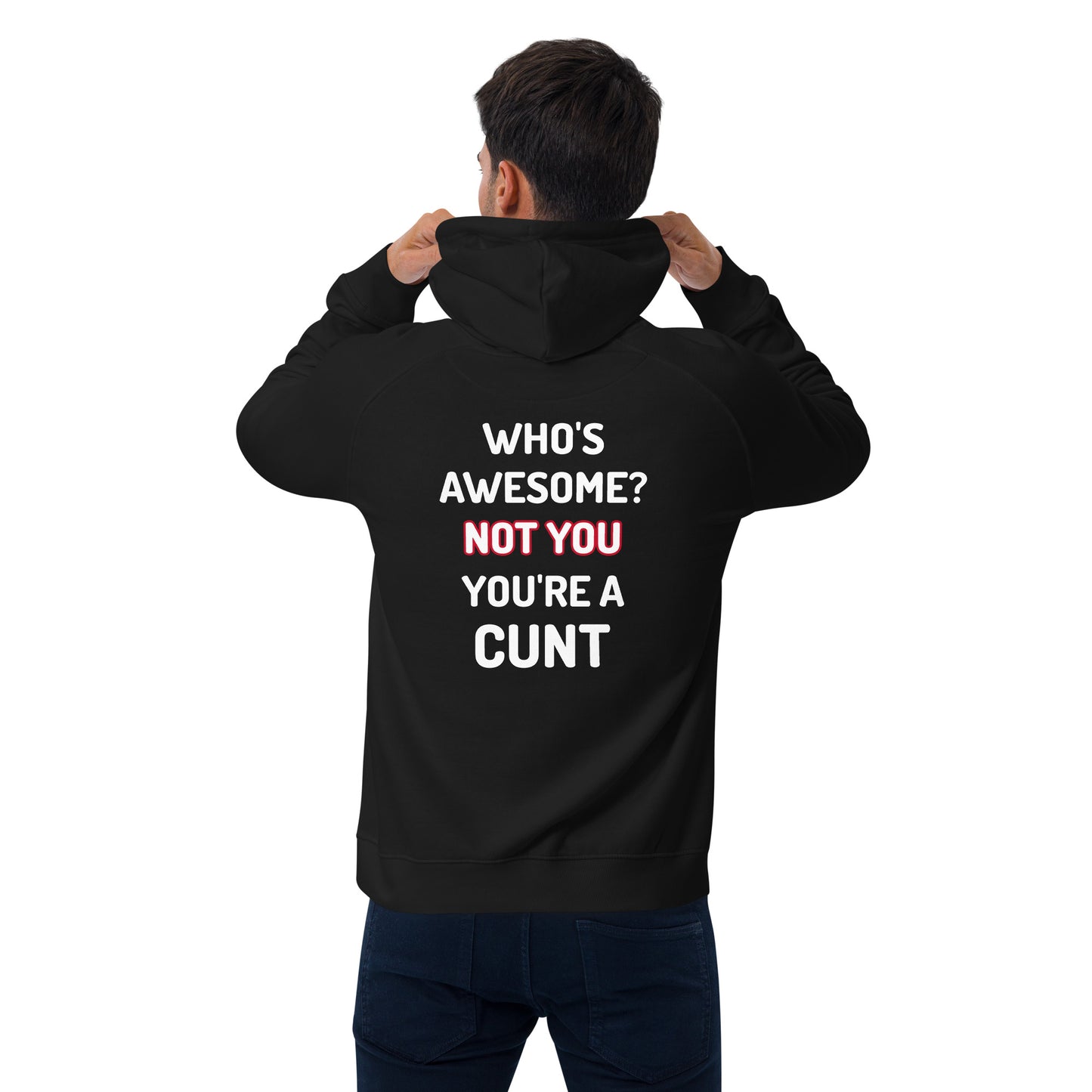 Not You Unisex eco raglan hoodie