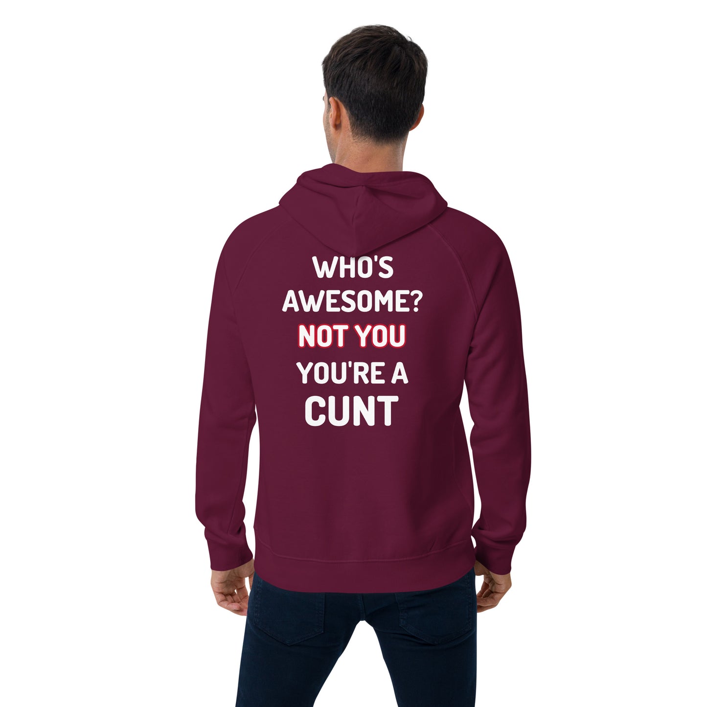 Not You Unisex eco raglan hoodie