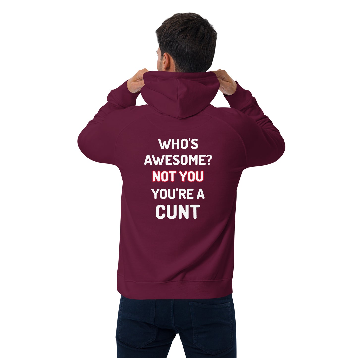 Not You Unisex eco raglan hoodie