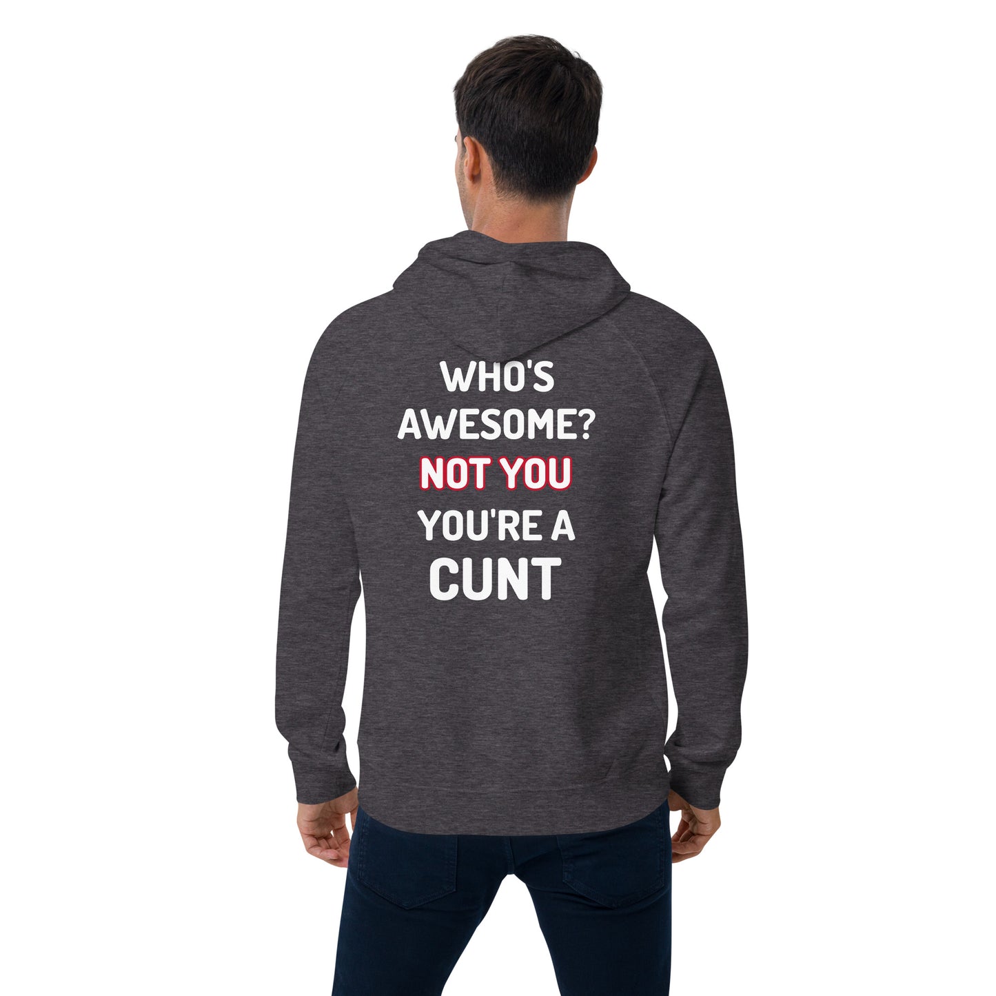 Not You Unisex eco raglan hoodie