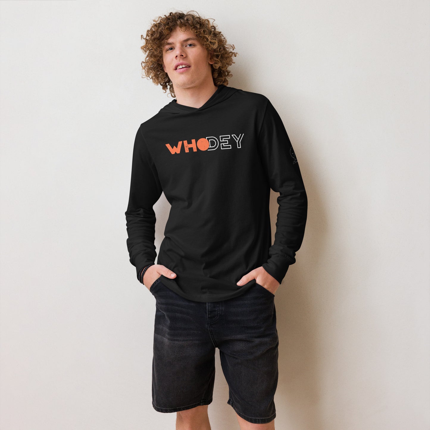 WHO DEY! Hooded long-sleeve tee