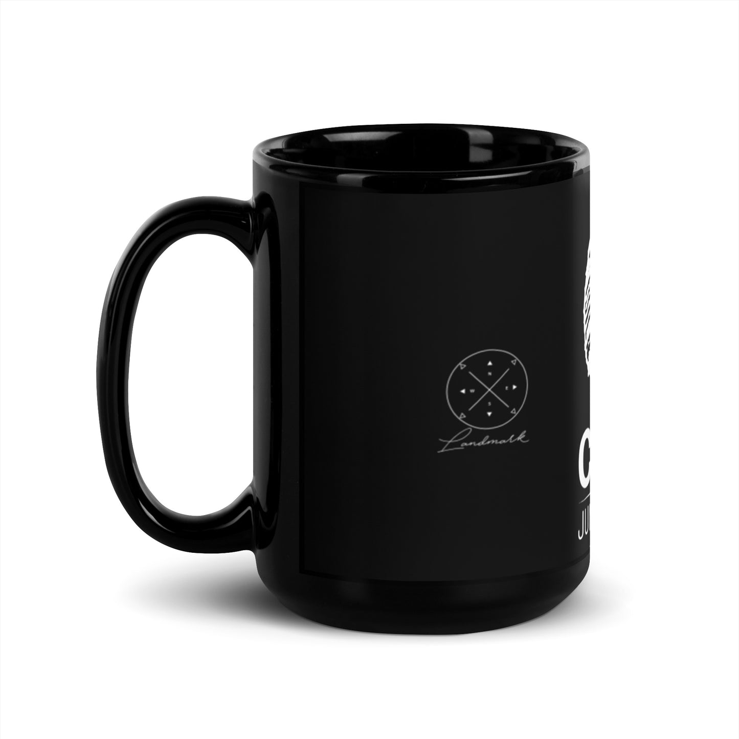 Cincy Juncta Juvant - Black Glossy Mug