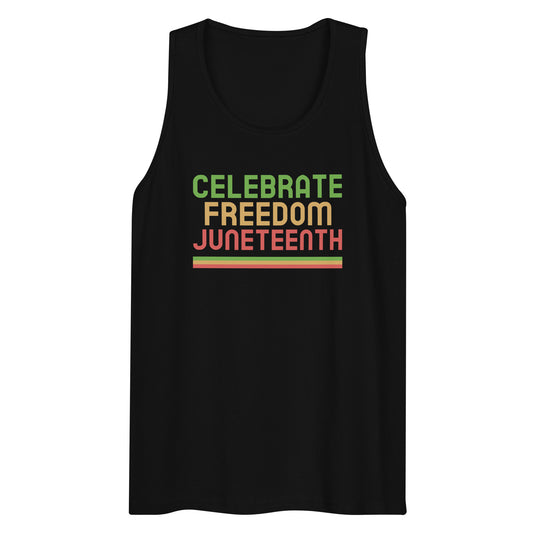 Celebrate Freedom Juneteenth Men’s premium tank top