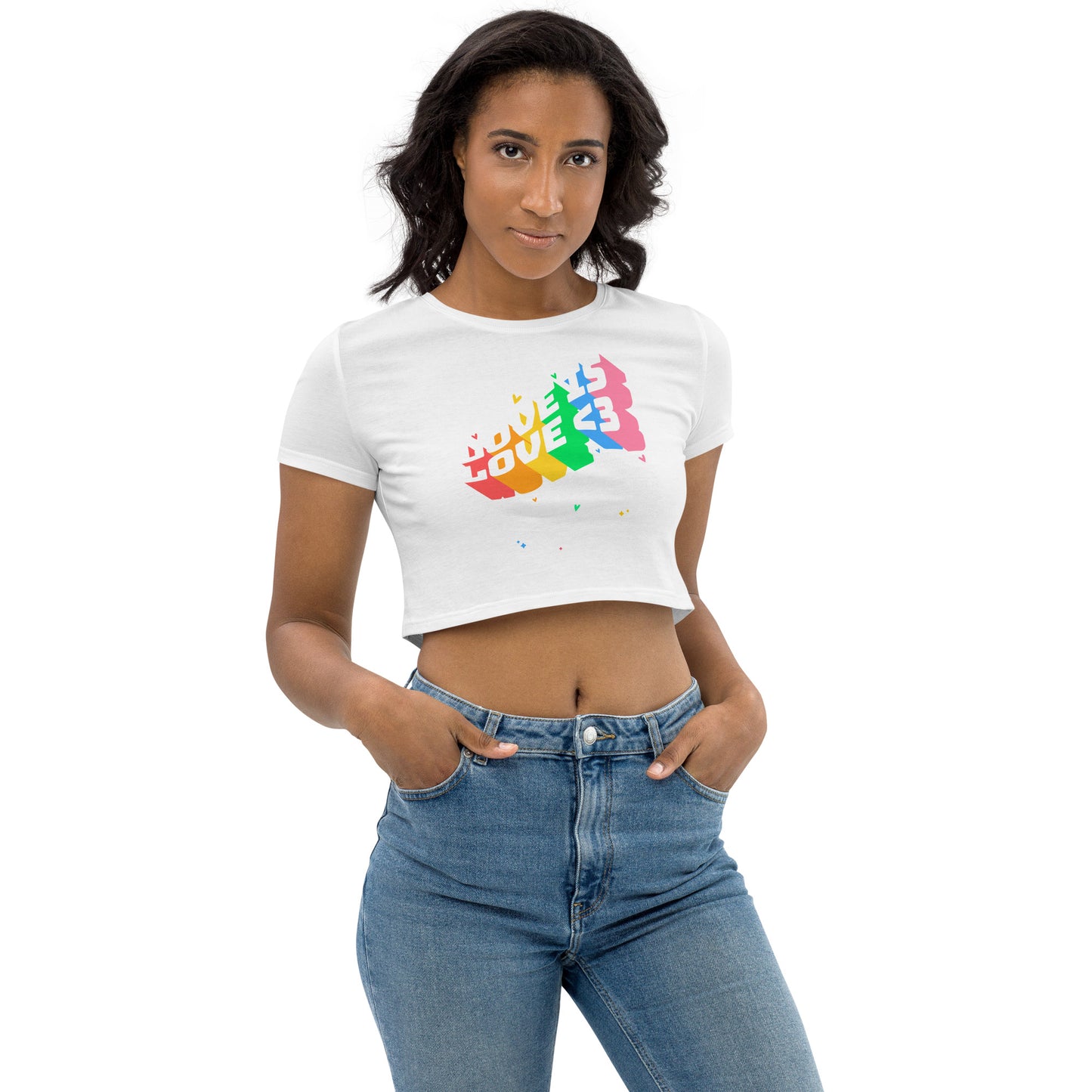 Love is Love Organic Crop Top