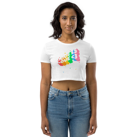 Love is Love Organic Crop Top