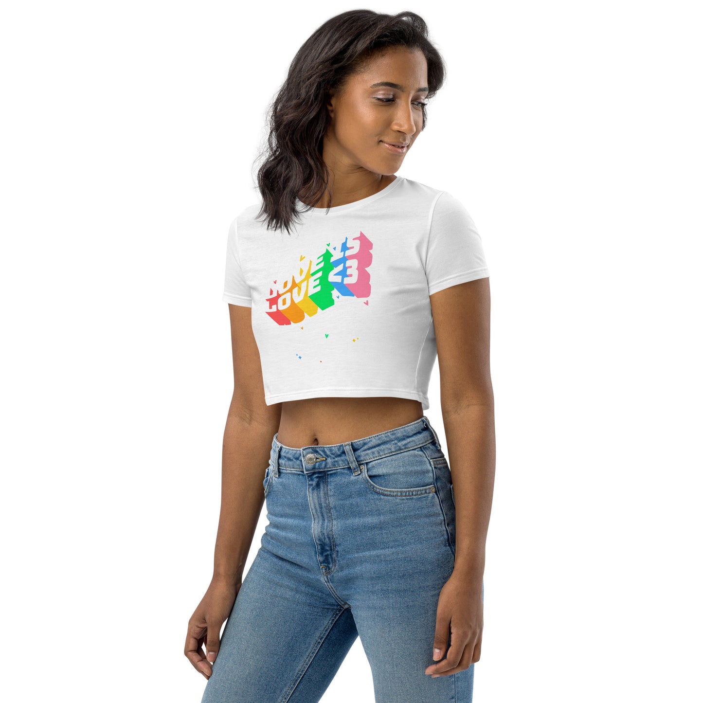 Love is Love Organic Crop Top