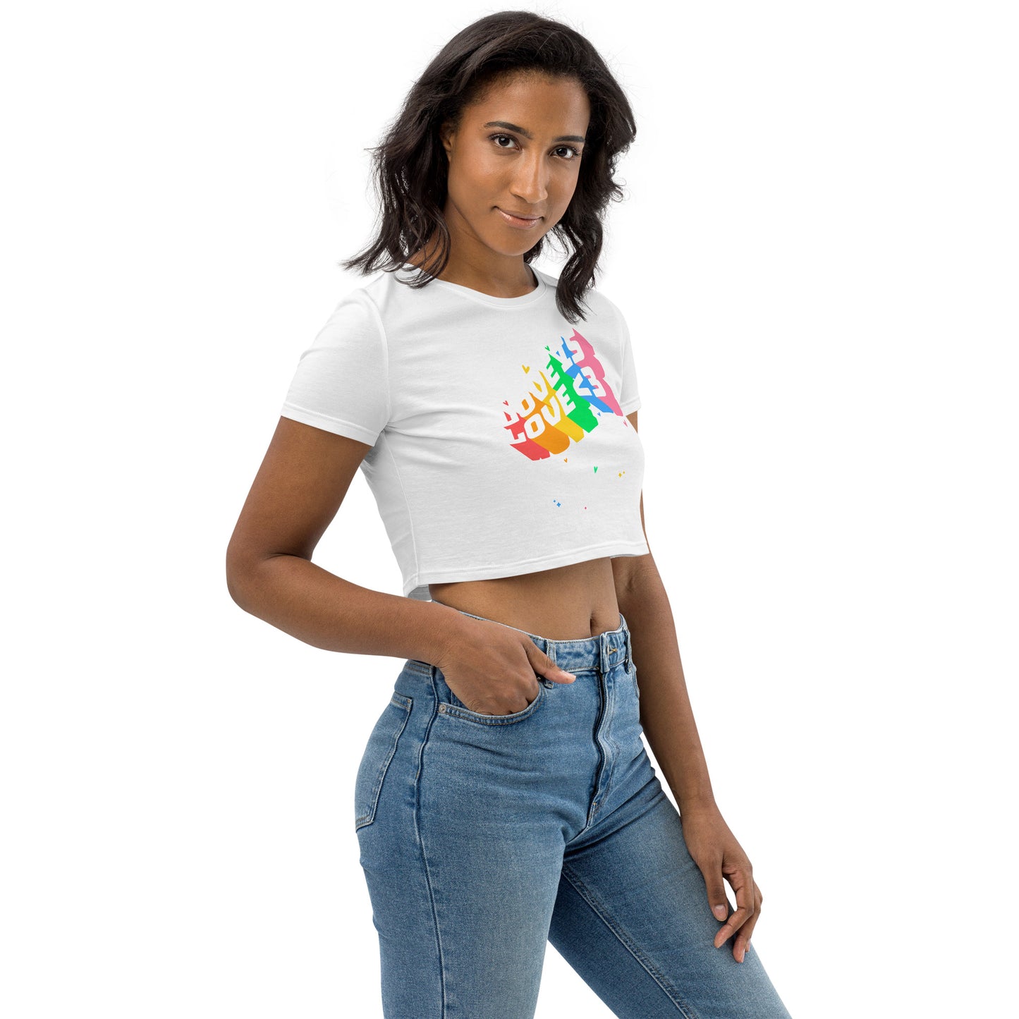 Love is Love Organic Crop Top