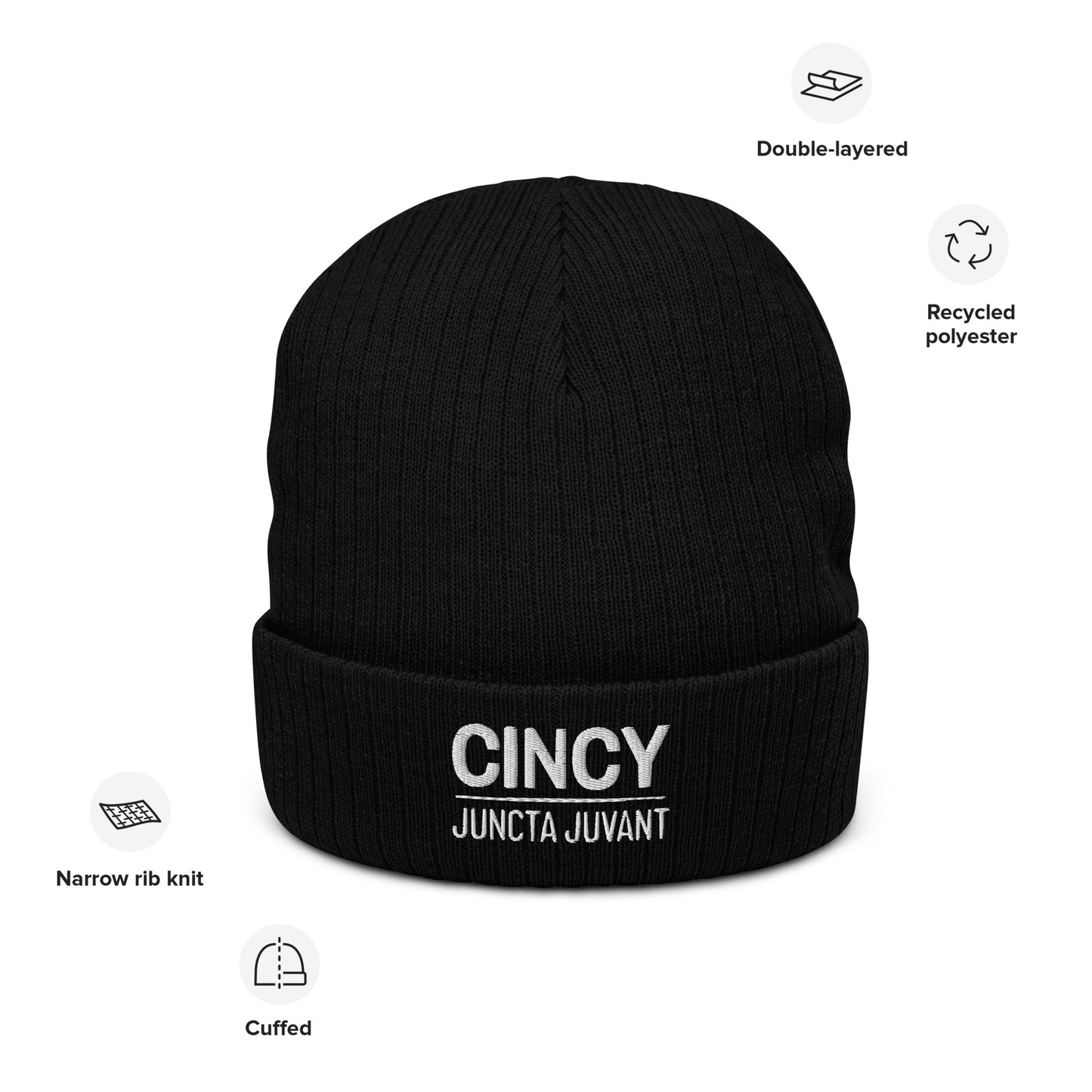 Cincy Juncta Juvant - Ribbed knit beanie